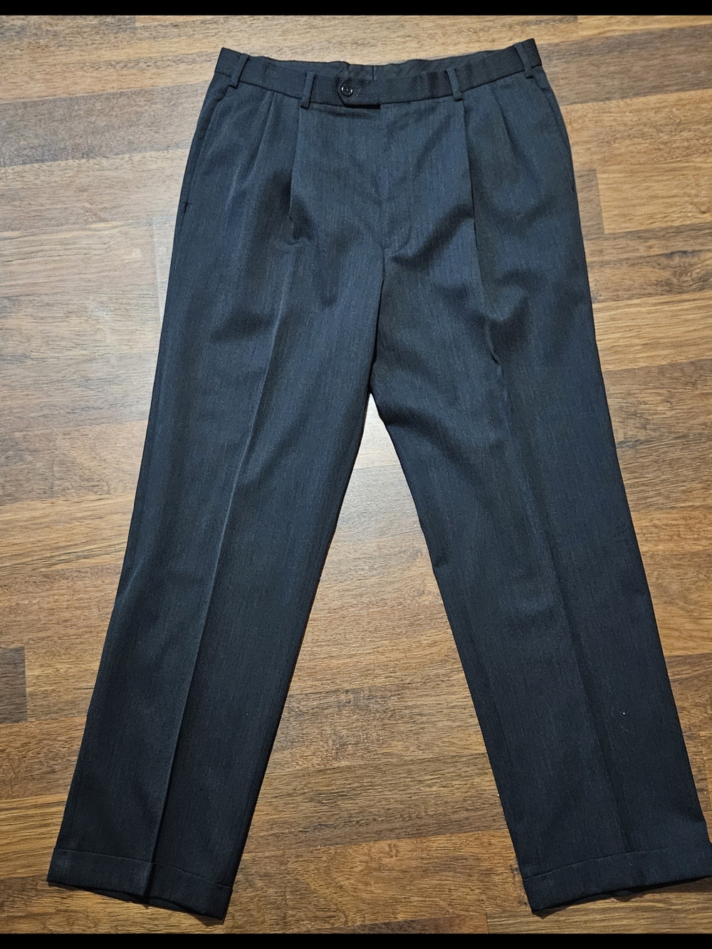 BROOKS BROTHERS mens dress pants 100% wool SIZE 36x32 COLOR BLACK/NAVY CLD